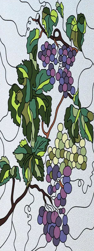 Custom size Stained Glass Films,Flower, Fruit,Tree,Leaf,Bird,Fish Painting Stickers For Bathroom Bedroom Door Office Home Decor