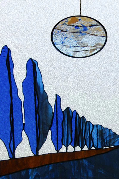 Custom Size Stained Glass Stickers,Static Cling,Frosted Privacy Print Tree, Window Door, Home Decor