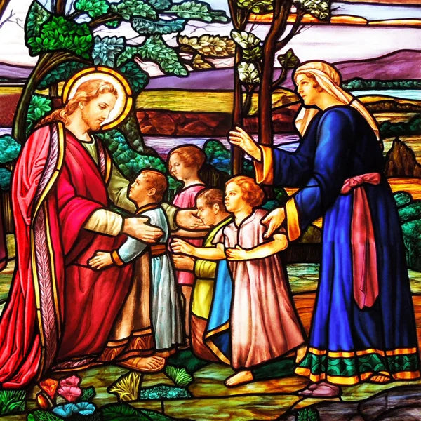 Custom Frosted Stained Glass Window Film, Static Cling ,Church Jesus Mary Angels Picture Stickers, Window Treatment, Home Decor