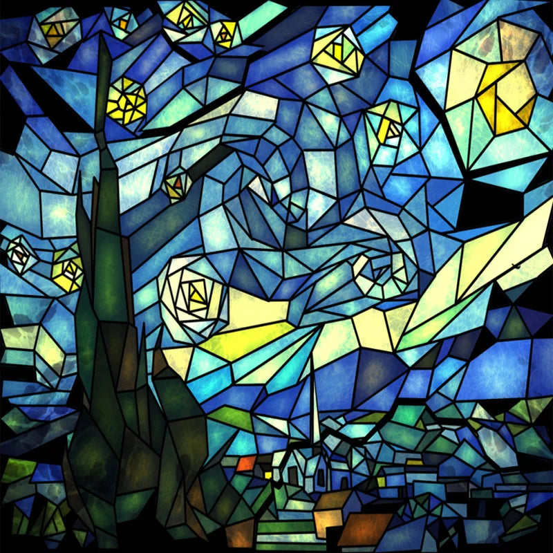 Stained Glass Window Film Frosted Glass Sticker Forest Customized Cartoon House Castle For Kids Room Door Home Decor