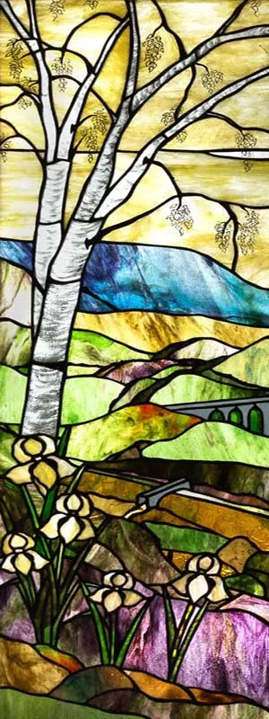 Custom size Stained Glass Films,Flower, Fruit,Tree,Leaf,Bird,Fish Painting Stickers For Bathroom Bedroom Door Office Home Decor