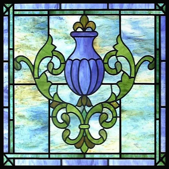 Stained Glass Window Film Frosted Glass Sticker,Custom made to fit any Window Size or Shape,Kitchen Bathroom Door Home Decor