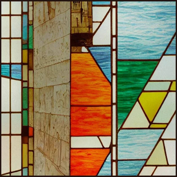 Stained Glass Window Film, Frosted Privacy Static Cling, Retro Stickers for Bathroom, Cabinet, Door, Home Decor, Skylight Covers