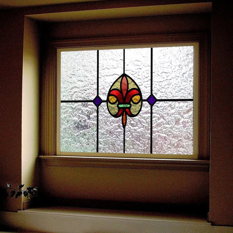Custom Size 3D Matte Window Film, Stained Glass, Decorative UV Window Sticker, Privacy Frosted Static Cling, Home Decal