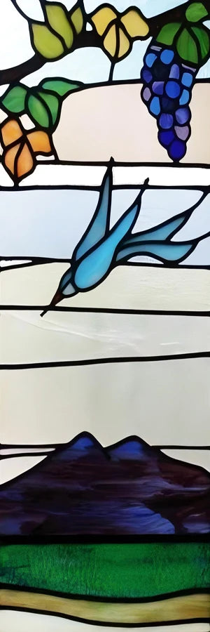 Custom Size Stained Glass Window Film,Frosted Privacy Static Cling,Retro Stickers,Kitchen Bathroom Door Home Decor