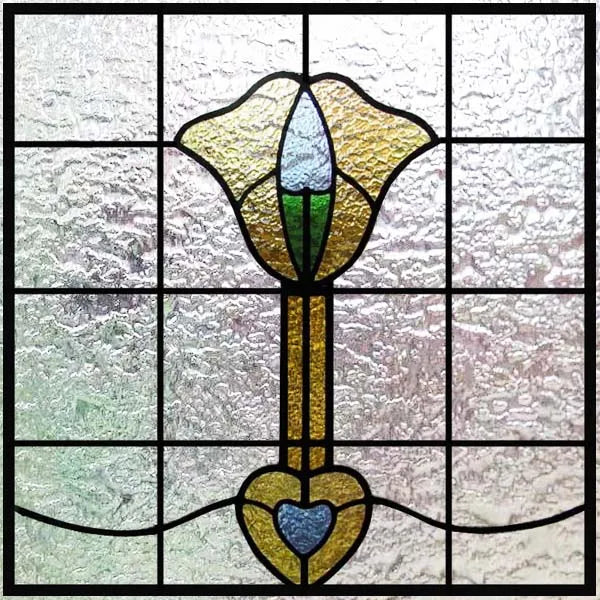 Custom size 3D Matte Window Film Stained Glass Decorative Uv Window Sticker Privacy Frosted Static Cling Window Decal for Glass