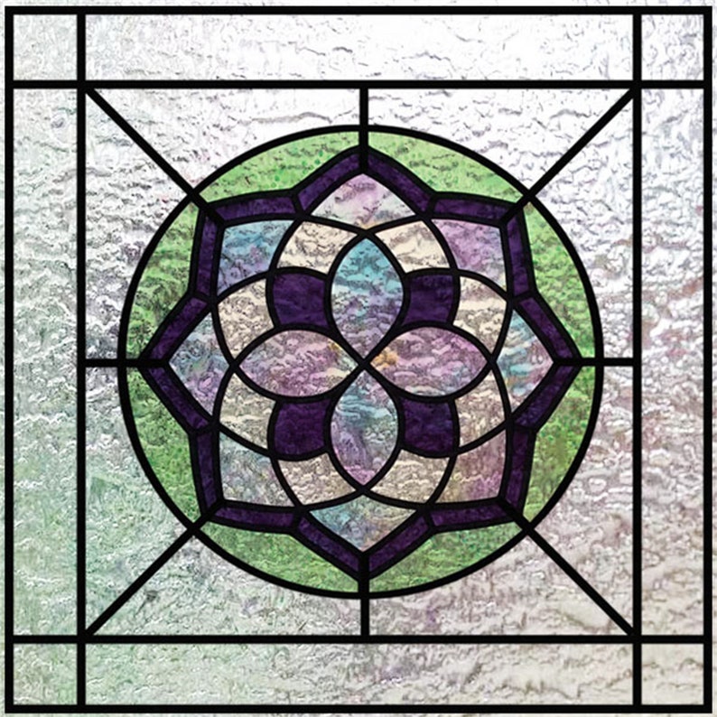 Custom Size Window Film Stained Glass Decorative Window Sticker Privacy Frosted Static Cling
