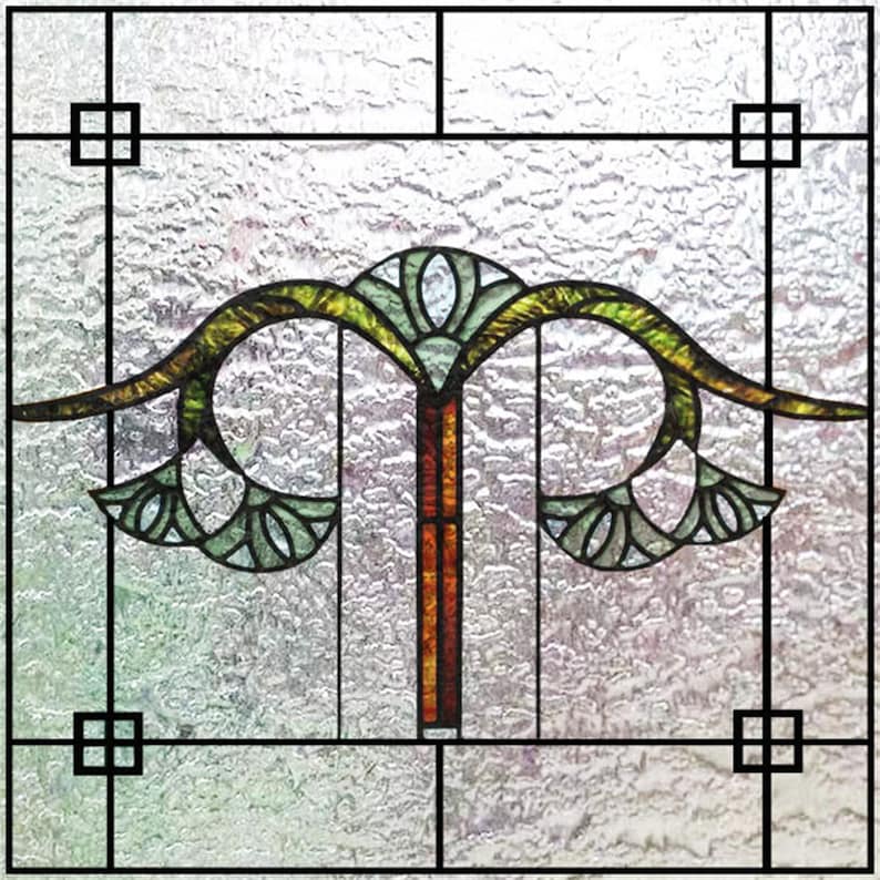 Custom Size Window Film Stained Glass Decorative Window Sticker Privacy Frosted Static Cling