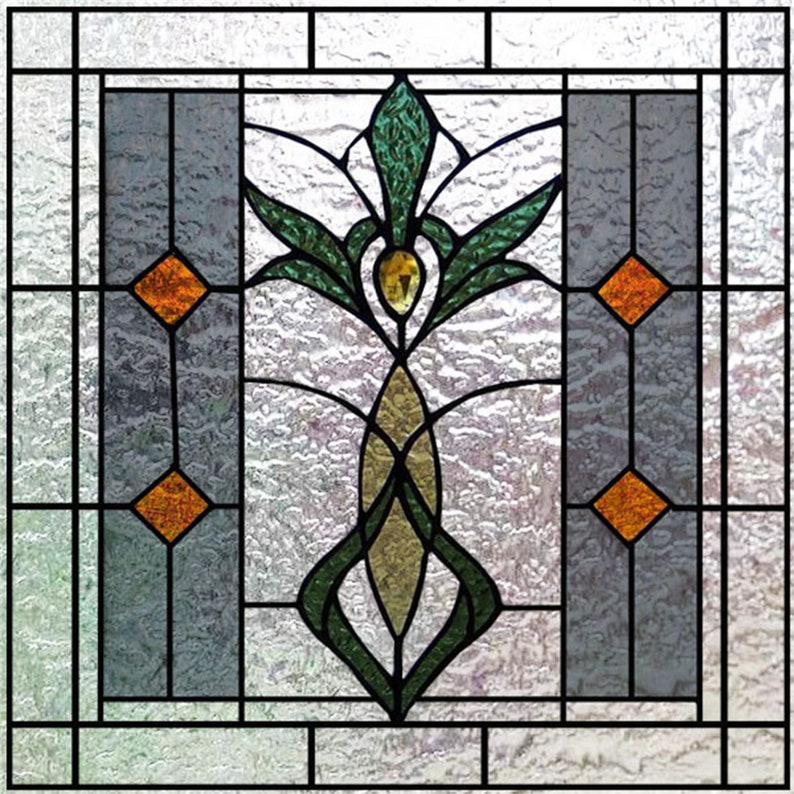 Custom Size Window Film Stained Glass Decorative Window Sticker Privacy Frosted Static Cling