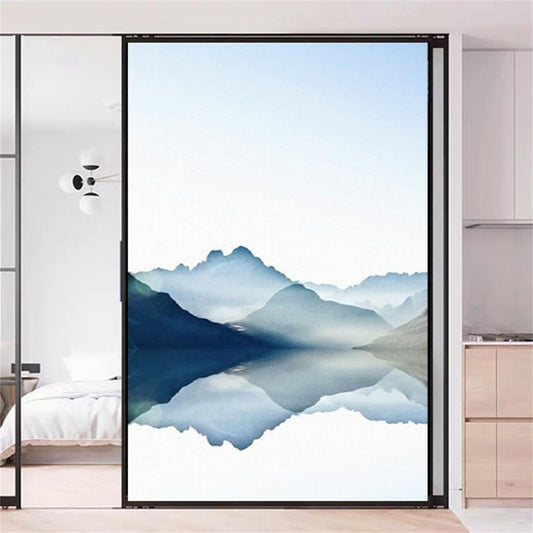 1607mm wide by 800mm high Custom Size Window Films Glass Film Stickers Poster Static Cling Frosted Privacy Sticker Lake Hills Picture