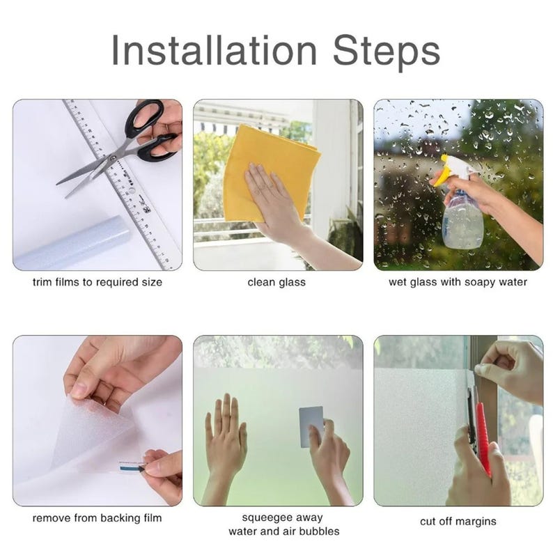 Custom Size Stunning Blue and Amber Floral Stained Glass Window Film Non-Adhesive Static Cling Decorative Privacy Film for Glass Doors